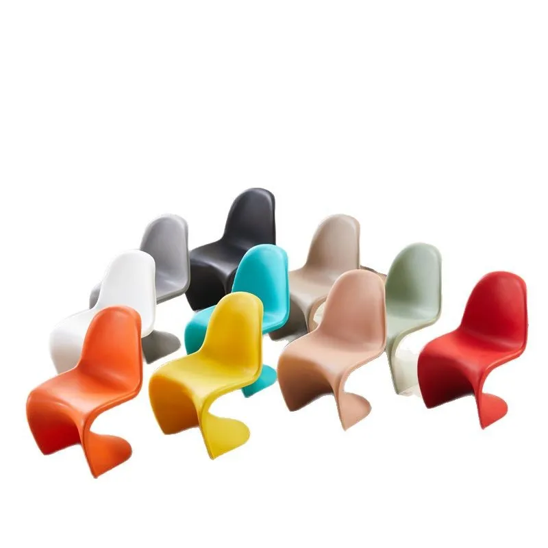 

Dining Chair Plastic Home Simple Modern Backrest Makeup Stool Living Room Balcony Hotel Front Desk Chair