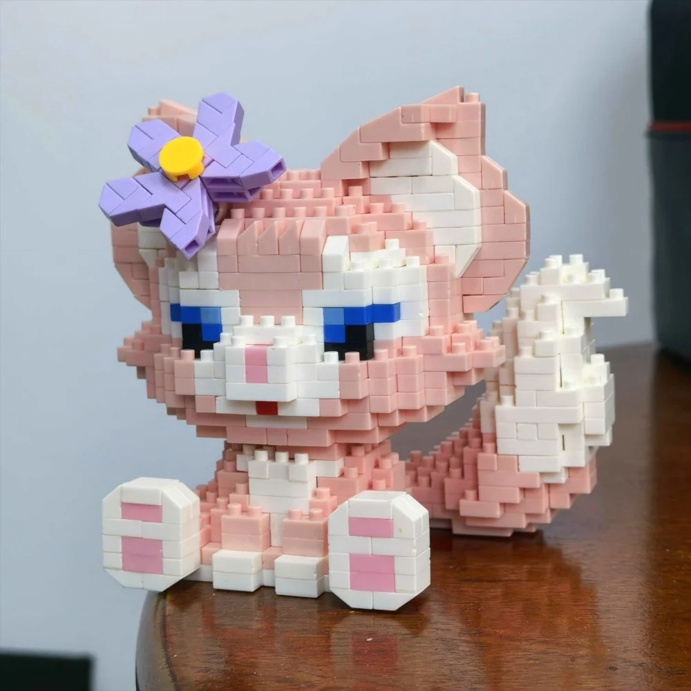 Disney Anime Princess Building Blocks Stitch Mickey Mouse mini Action toy Figures Blocks Toys Bricks Assemble Toys Kids Gifts