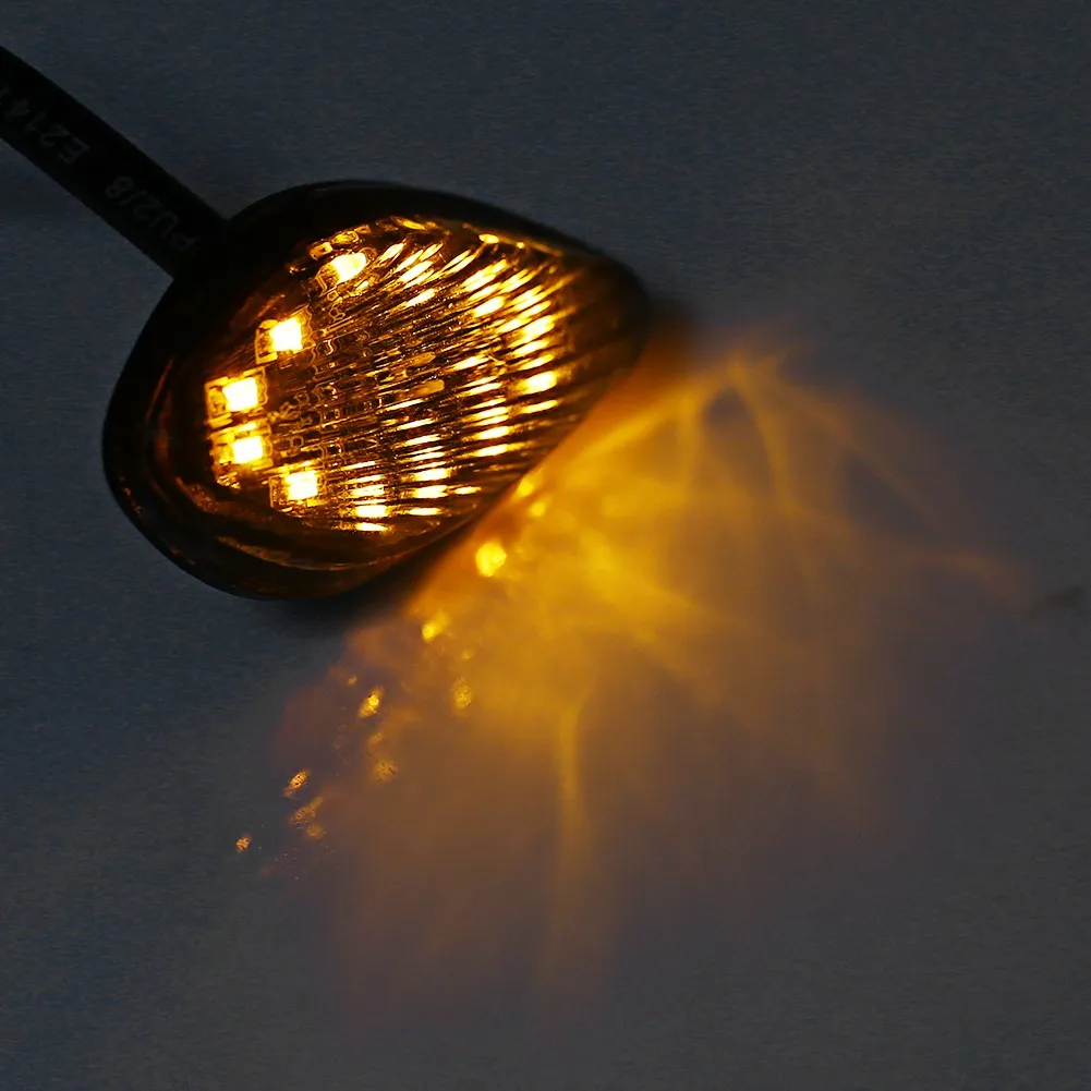 LED بدوره إشارات بدوره إشارات بدوره مصباح إشارة 1 زوج دراجة نارية فلوش LED بدوره إشارات ضوء العنبر ل Grom 2014-2016