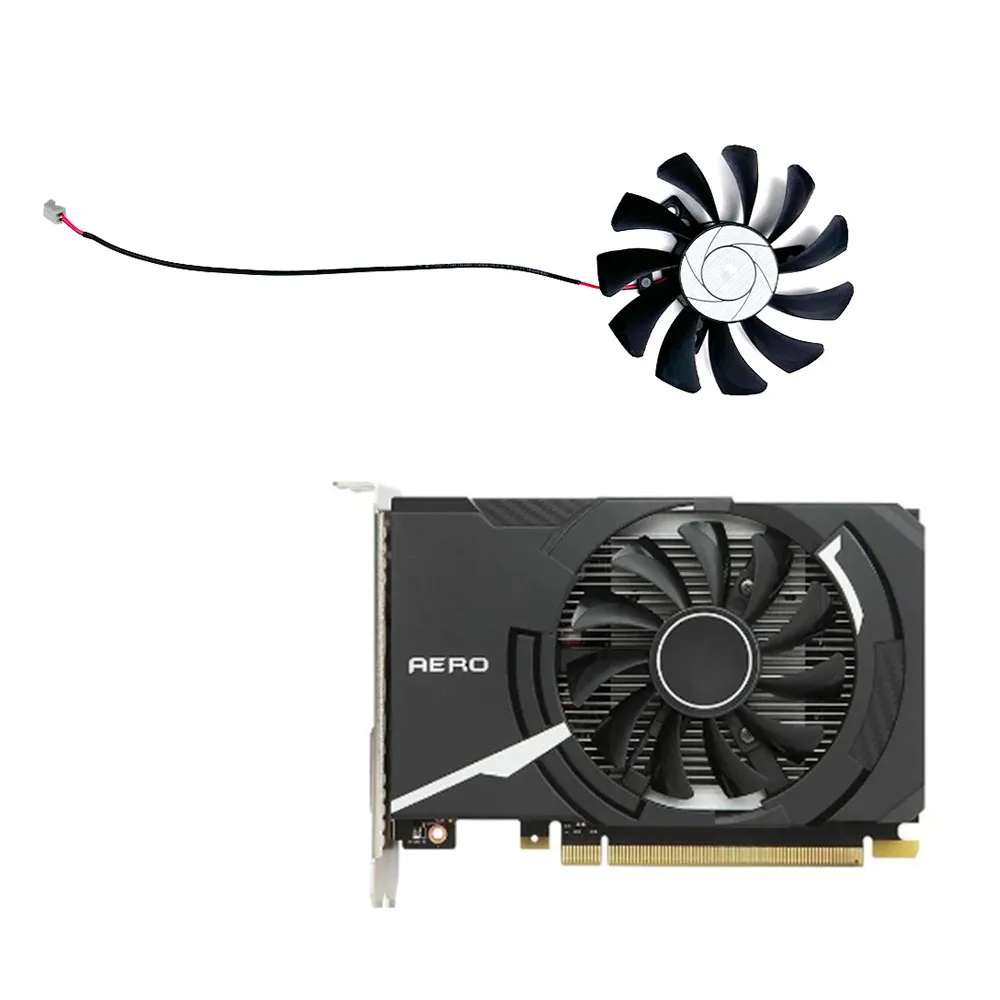 Ventilador HA8010H12F-Z GTX 1030 de 75MM y 2 pines para refrigeración de tarjetas gráficas MSI Geforce GTX 750Ti 750 N740 GTX730 GTX740 R7 250