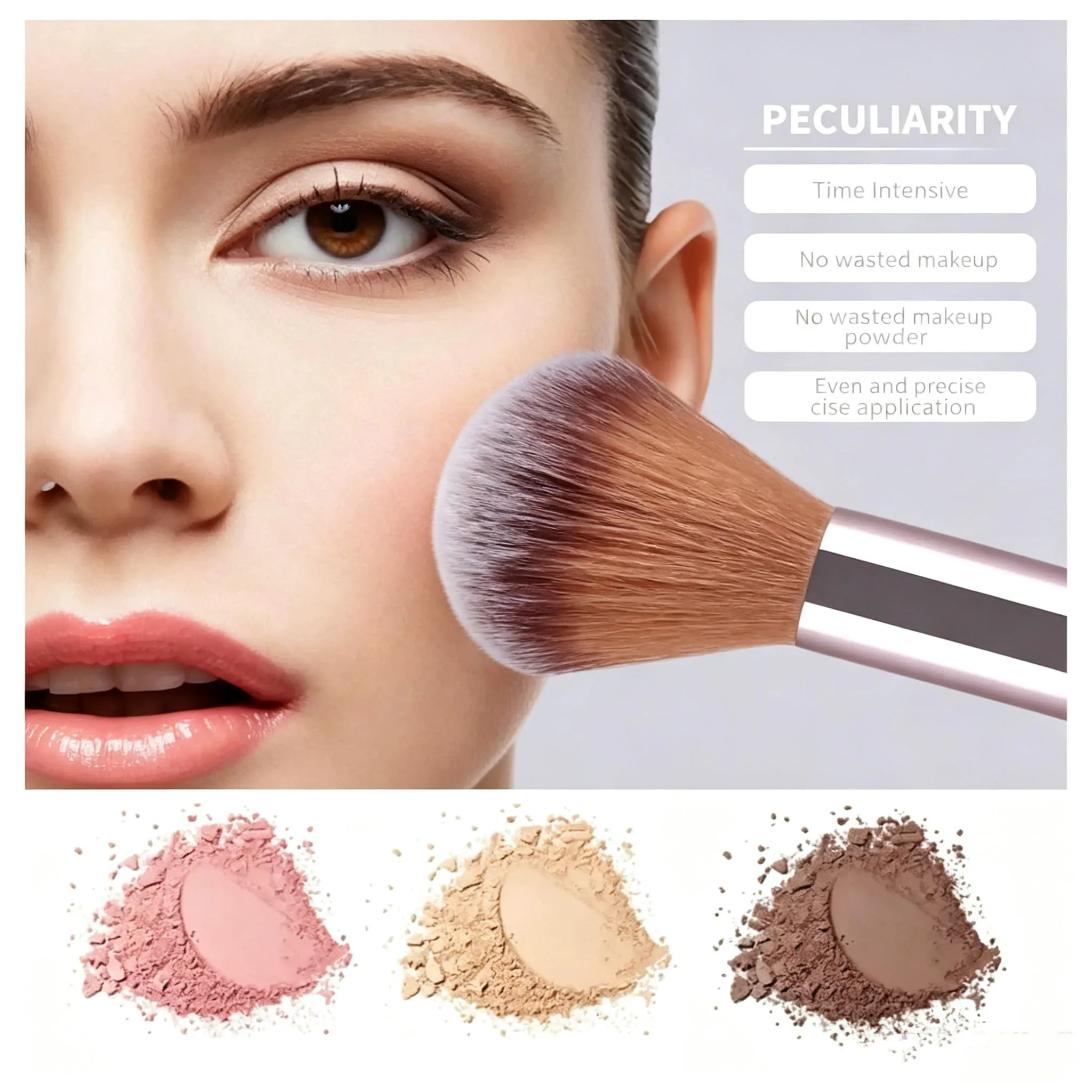 Professional Makeup Brushes Set 10Pcs Soft Fluffy Contour Sculpting Brush Powder Blush Blending Cosmetic Face Beauty Tools