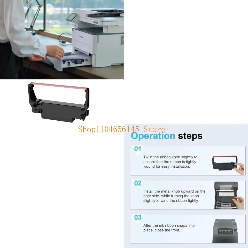 

5ASD ERC30 ленточные картриджи Черный и красный для TM U220, M188B, BTP M300 Easy Install