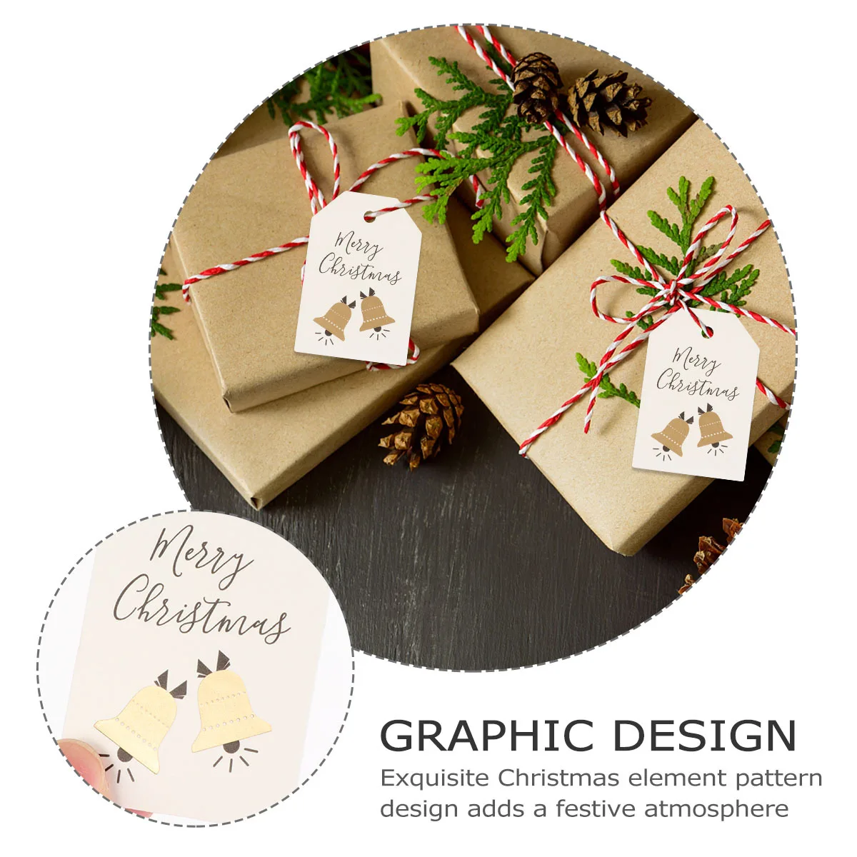 

NOLITOY 100pcs Christmas Tree Tags Bookmarks Holiday Decor Xmas Hanging Labels White Paper Ornaments for Gift Package