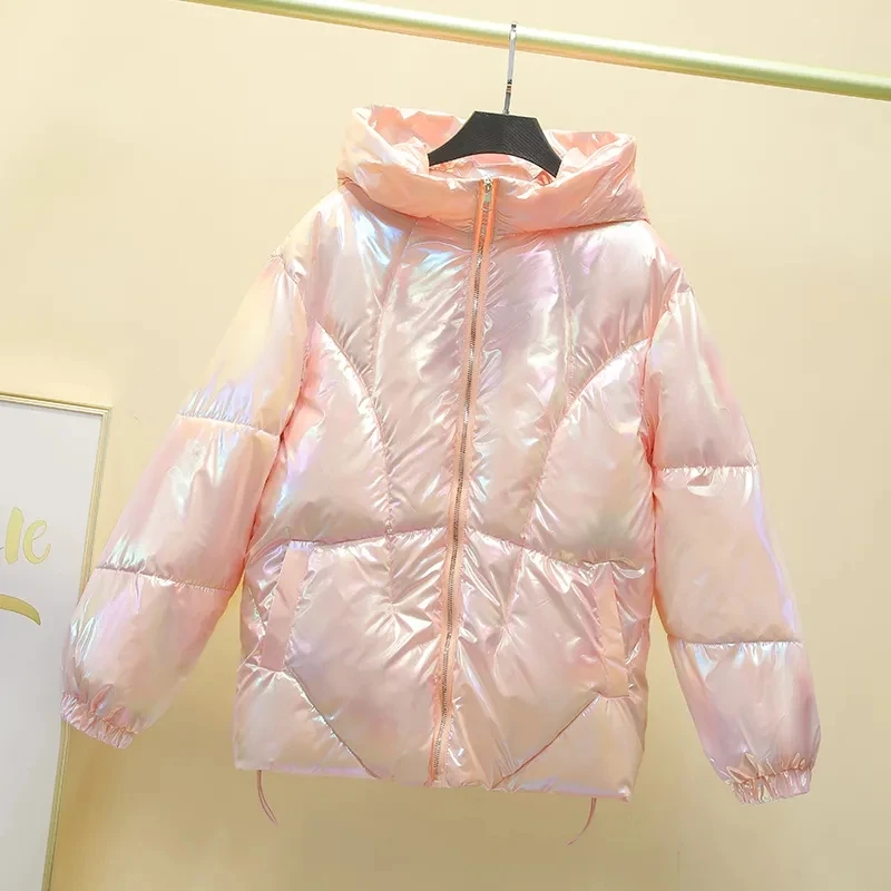 Women Down Cotton Coats Wash-Free Bright Korean Winter Parkas New Students Short Fashion Warm Outercoat Bread Waterproof Jackets