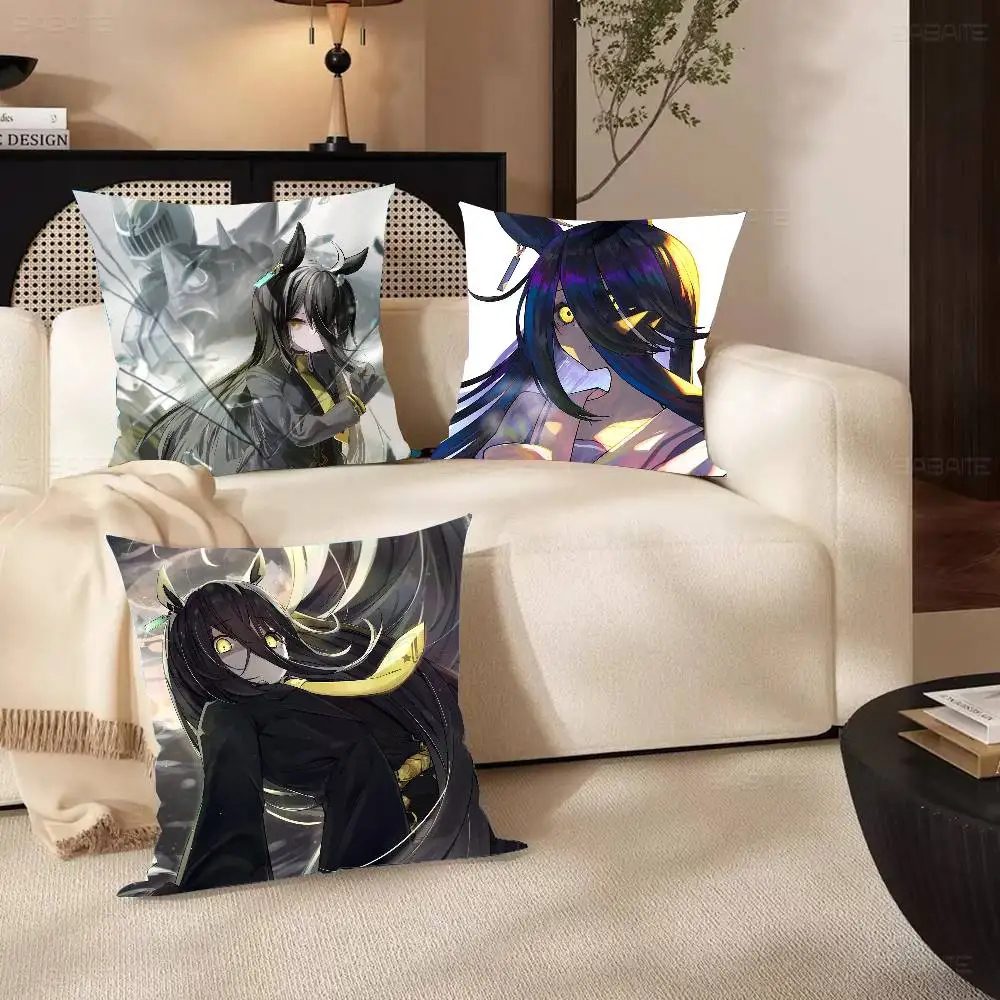 Manhattan Cafe Uma M-musume Anime Pillow Case Fashion Square Pillowcase Bedroom Sofa Room Ins Decoration Leisure