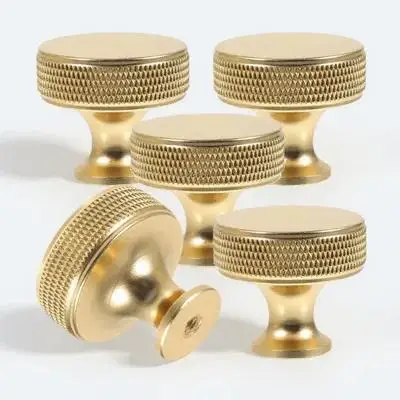 

5Pcs Cabinet Handle Aluminum Alloy Durable Modern Round Replacement Door Pulls for Kitchen Wardrobe Drawer Door Handle