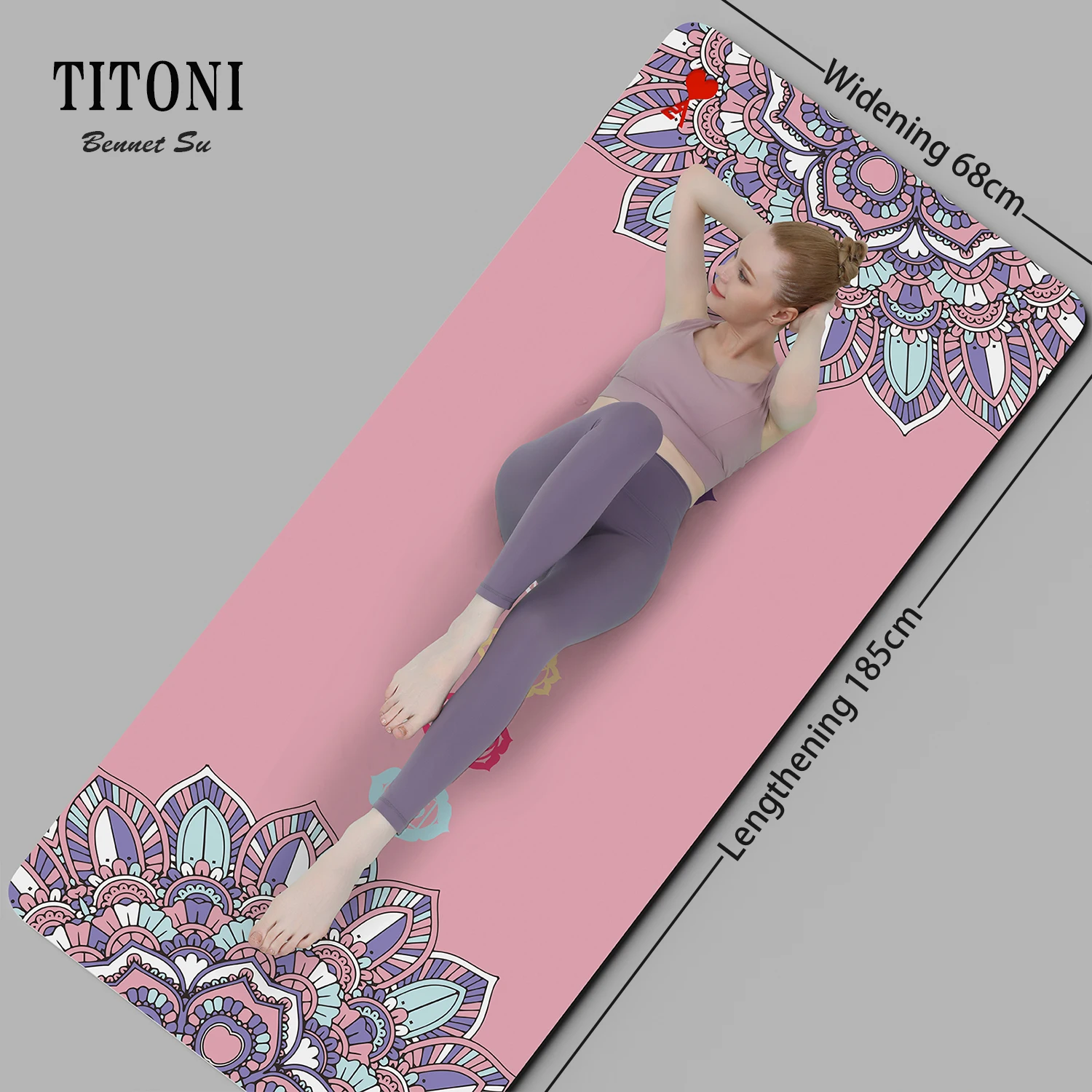 TITONI Low MOQ 6mm 5mm Traction Gym Mat Non-slip Sweatproof Tearproof Custom PU Rubber Yoga Mat Private Label