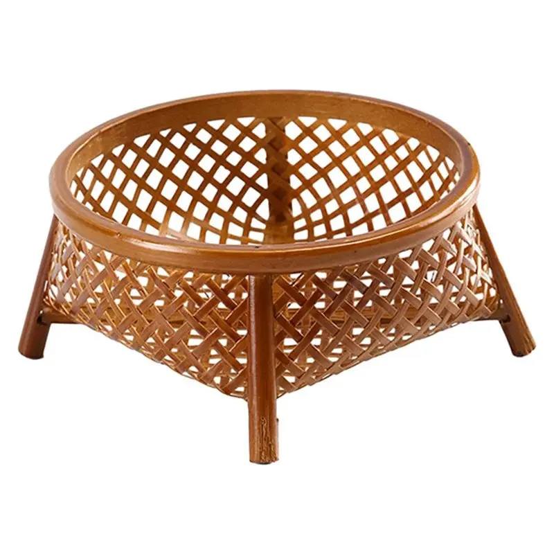 

【RECOMMEND】Fruit Bowl Handwoven Serving Tray Decoration Fruit Basket For Restaurant Bread Basket Food Storage