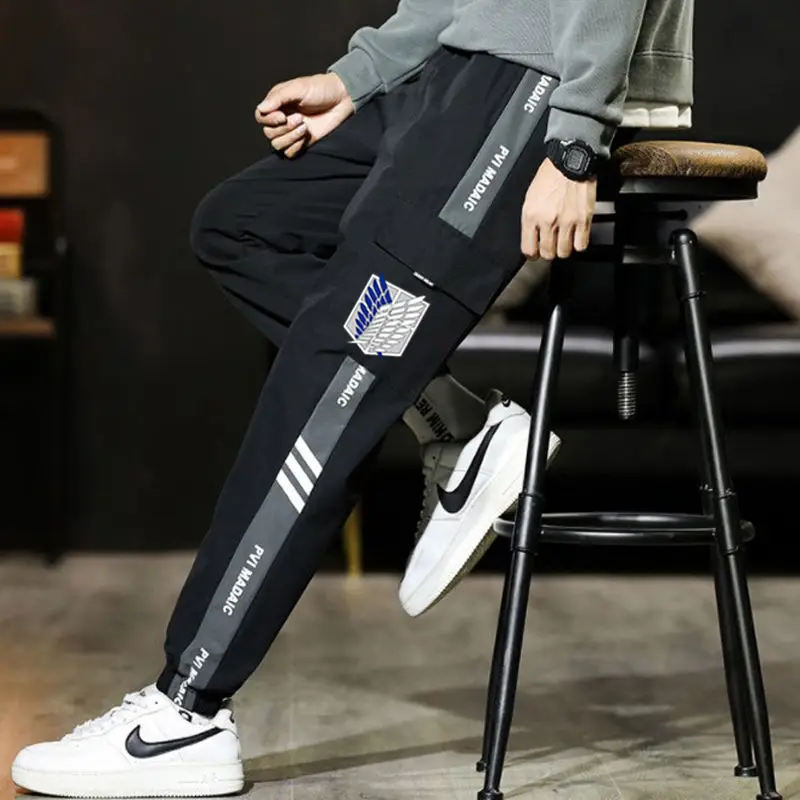 Attack giant cargo pants anime men and women two yuan free wings around casual sports pants