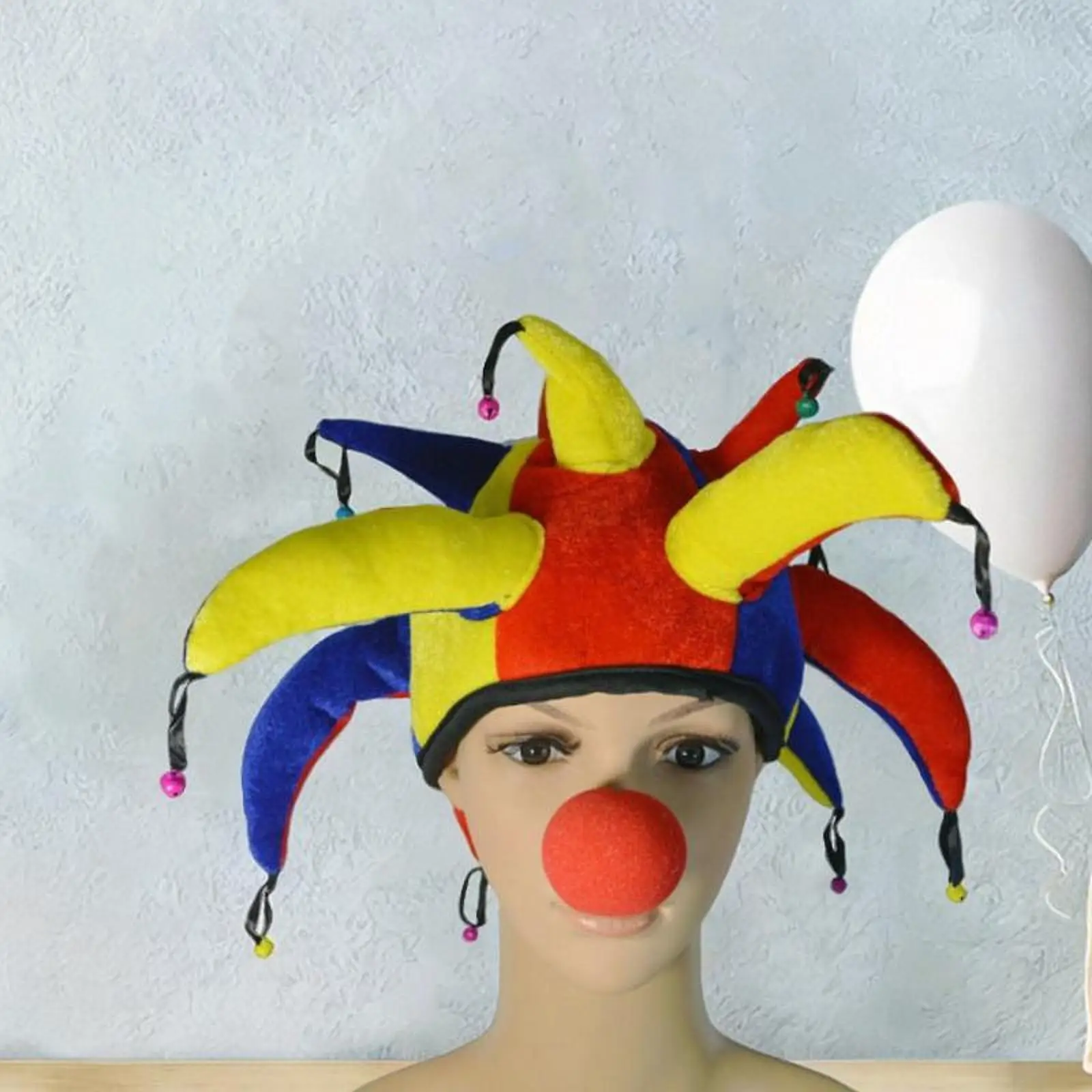 Cappello da clown Vestito operato da Halloween per donna Uomo Costume divertente Puntelli per spettacoli teatrali natalizi Bomboniere Carnevale Mascherata