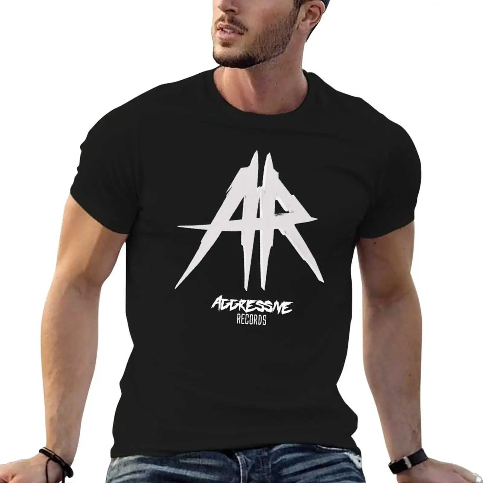 Aggressive Records T-Shirt sports fans graphics t shirt men