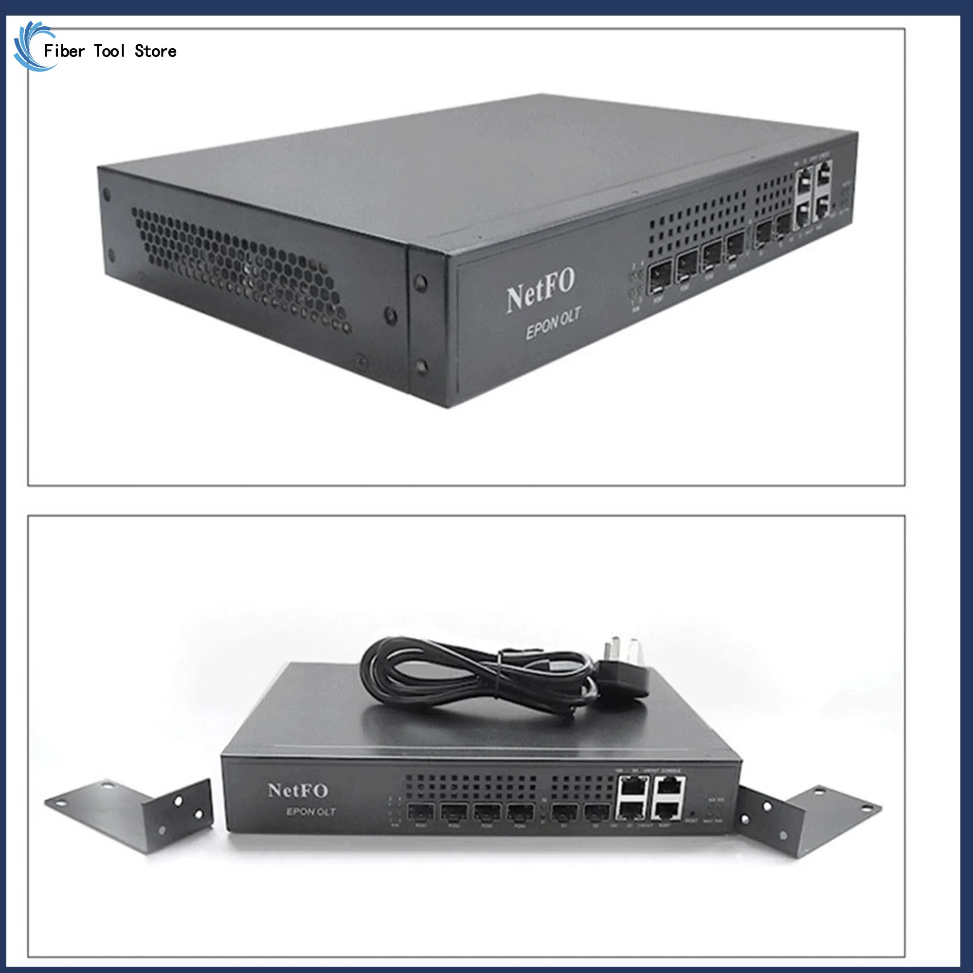 Dispositivo de fibra óptica EPON OLT pequeño de 4 puertos, NF5804 plug and play, registro automático estable