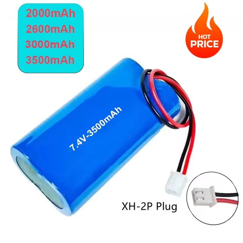 2S1P 7.4V 3500mah Battery Pack Lithium Battery xh2.54 Plug 18650 Rechargeable Battery Pack Built-in BMS for Power Tools Toys