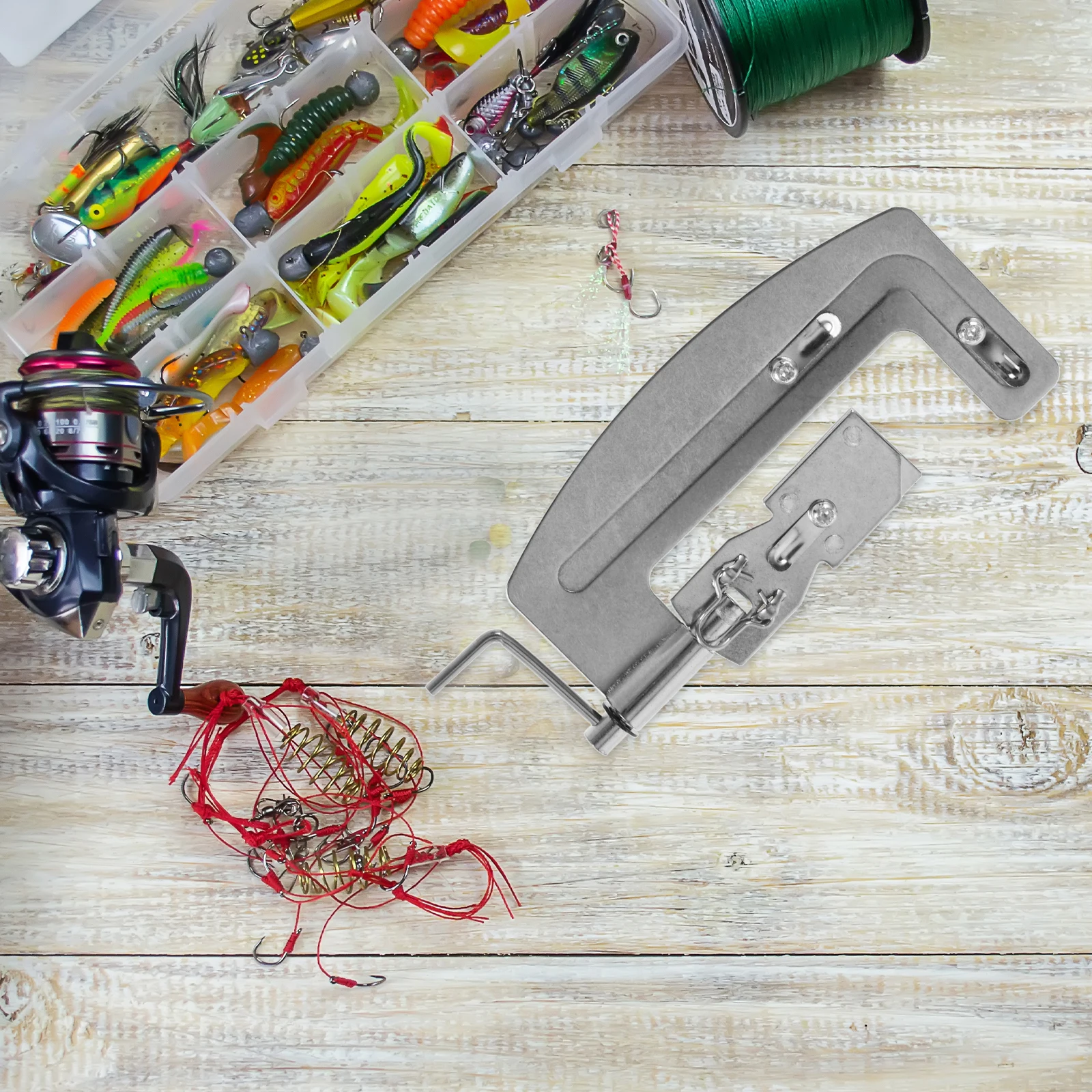 

Stainless Steel Fishing Hook Tying Tool Quick Manual Operation Durable Reliable Fishing Equipment Accessories Hooks Gadgets
