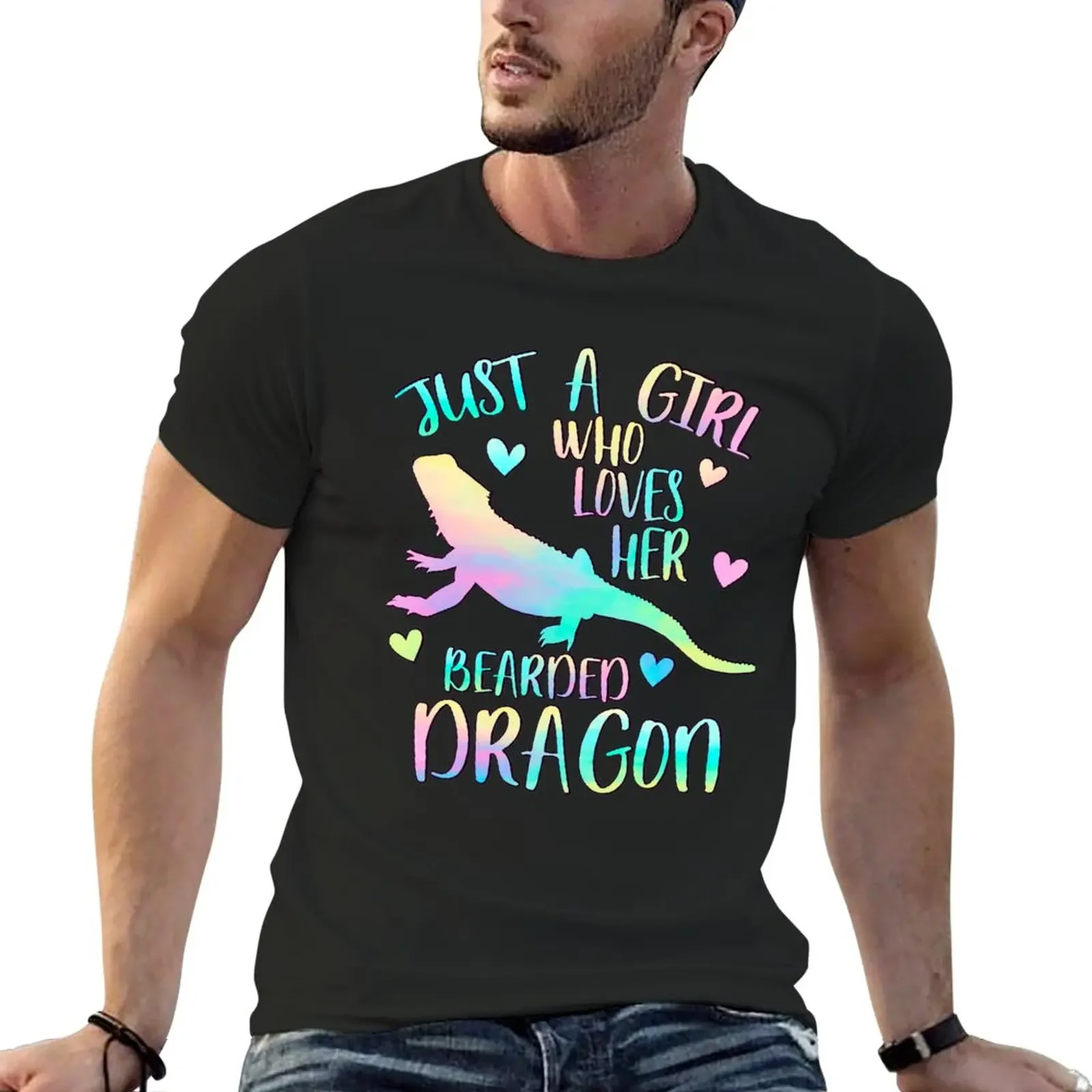 Just a Girl who loves her Bearded Dragon T-Shirt boys whites graphics Men's clothing