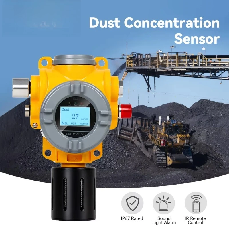 Self-priming dust detector, scattering dust concentration detector IP67 protection level