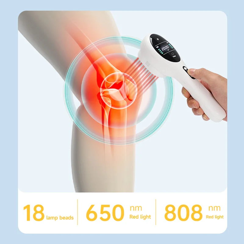 Handheld Medical Laser Therapy Device with LED Light Source ABS Material Red Light Instrument for Effective Pain Relief