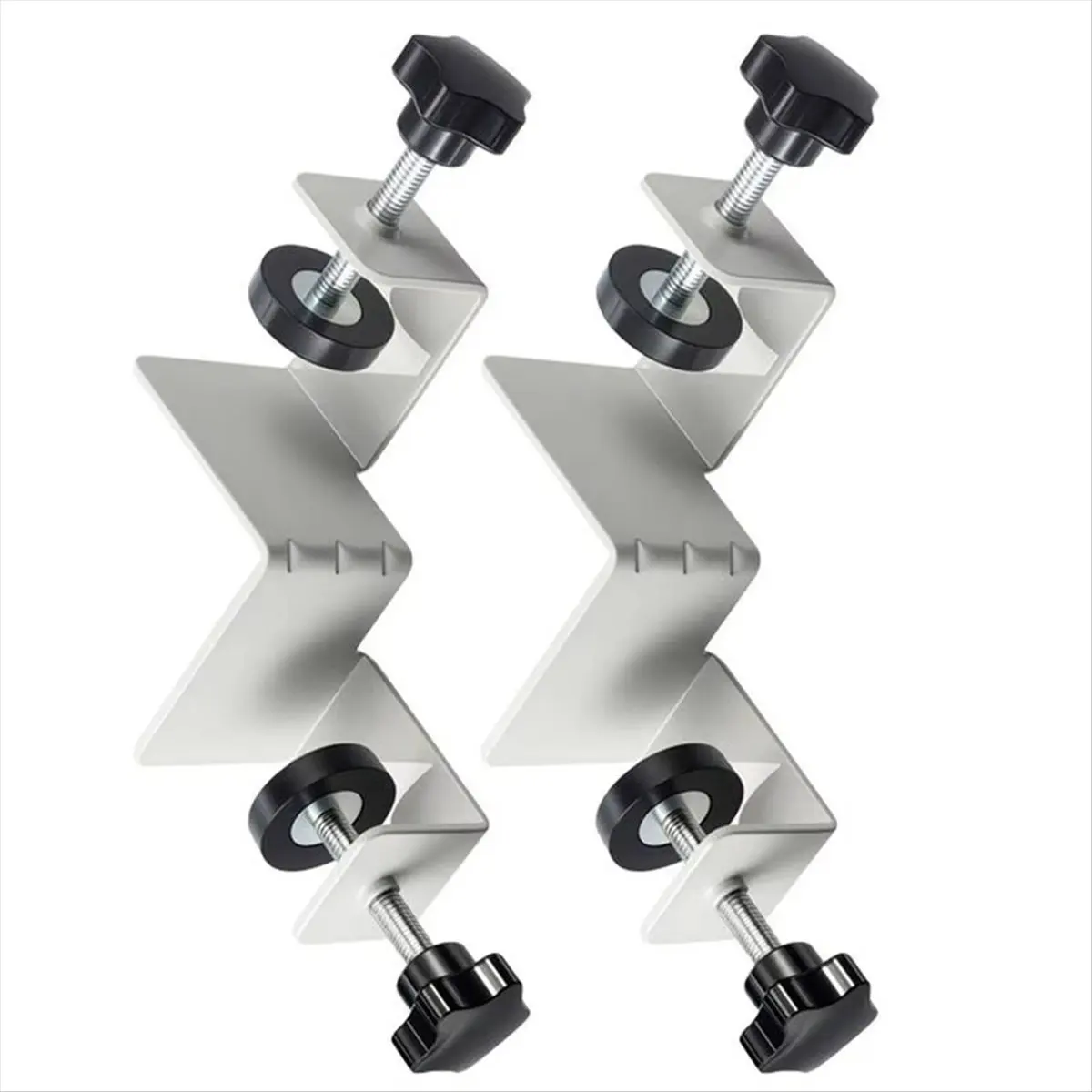 HGHO Right Angle Clamp 90 Degree 2 Pieces Corner Clamps T-Shaped Positioning Squares Clamping Tool with Adjustable Swing Jaw