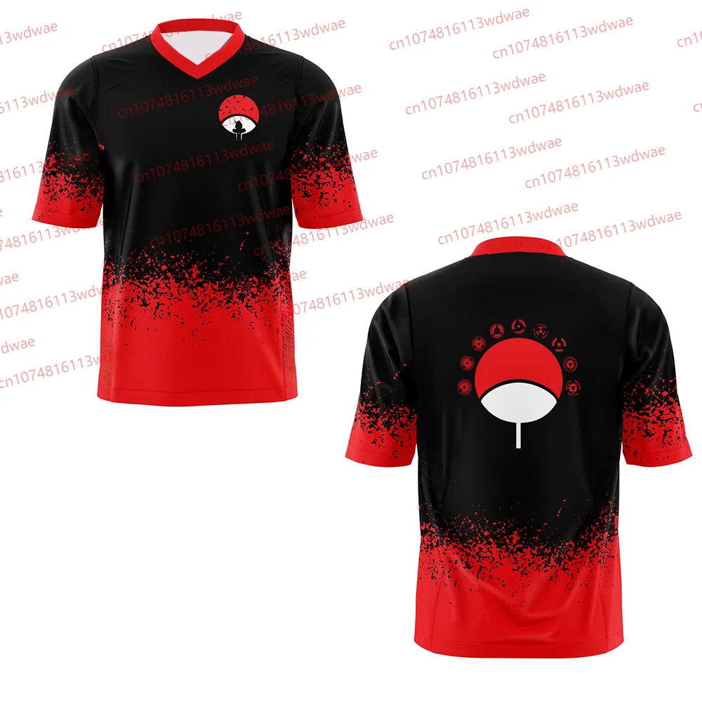 

Naruto Akatsuki Cloud Print T-shirt Men Anime Cosplay Clothing Uchiha Itachi Sharingan Design Casual Streetwear Unisex Top Shirt