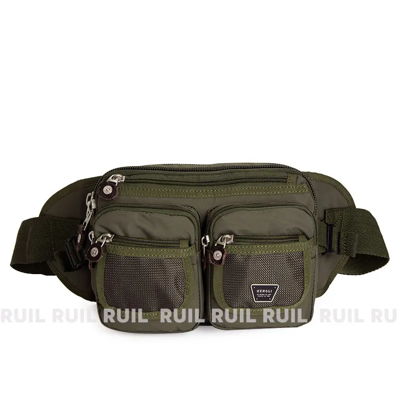 New Men Waist Pouch Sport Mobile Phone Pouch Bags Running Belt Oxford Cloth Casual Travel Small Bag