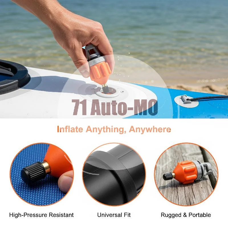 SUP Board Air Valve Adapter Leak-proof Universal Kayak Air Pump Converter for Inflatable Surfboard Water Sports Accessories