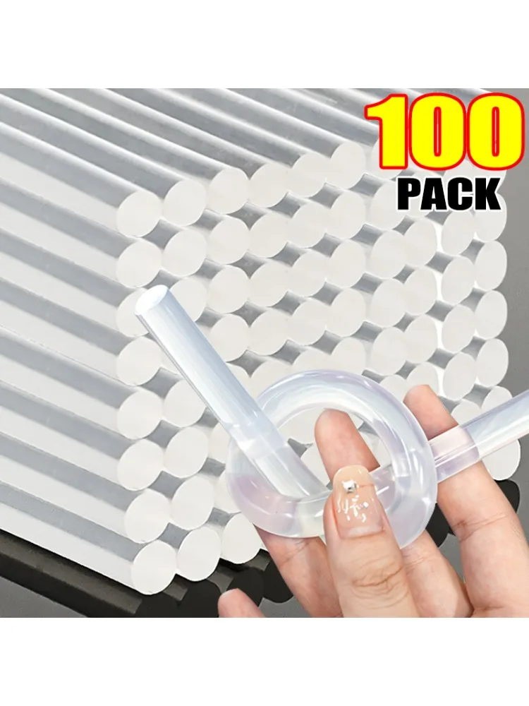Bâton de colle adhésive pour pistolet thermofusible, 7/11mm, pour la maison, artisanat, mousse, cuir, bois, bâtons de colle thermofusible transparents, outils de réparation
