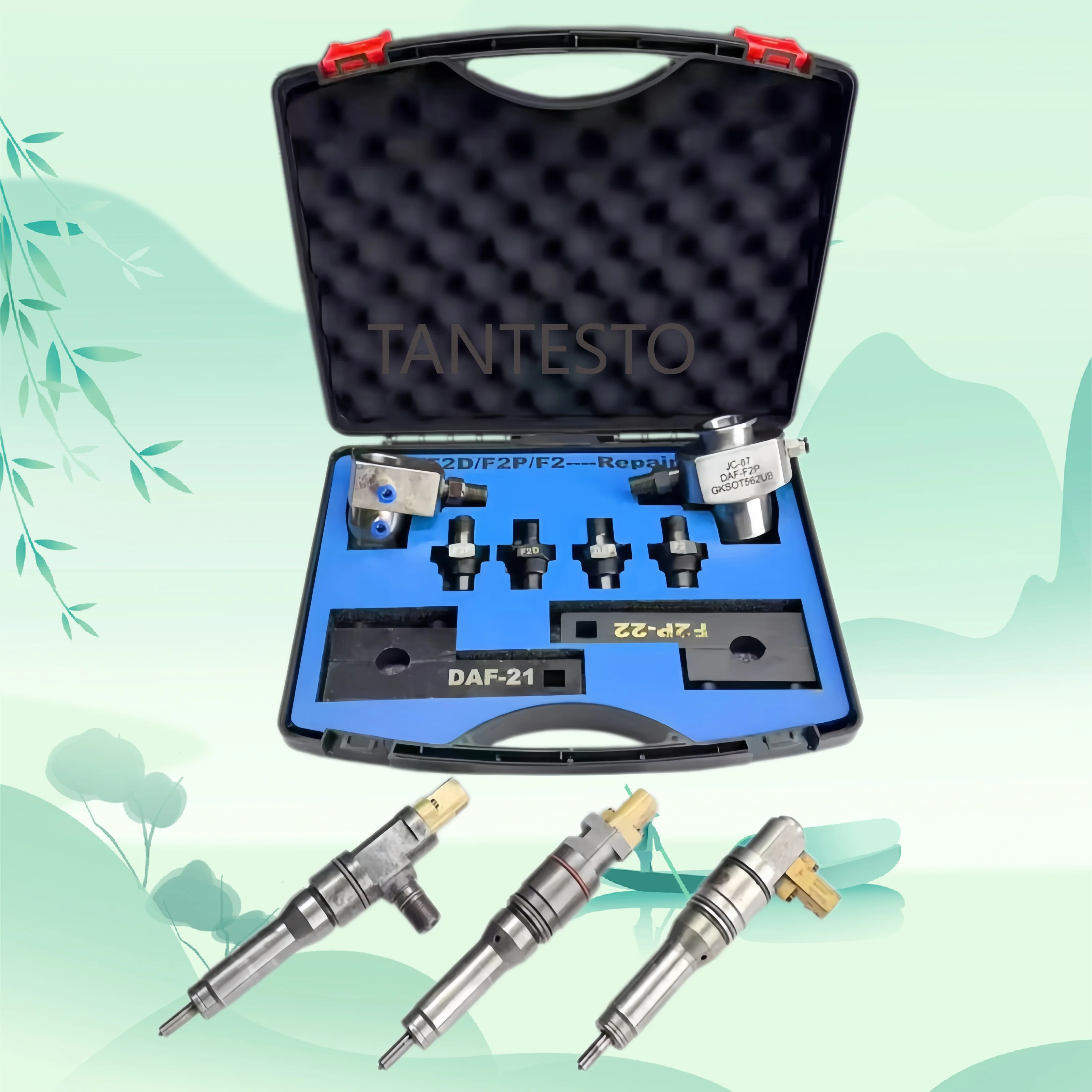 For DAF F2P Fuel Injector Testing Oil Return Collector Clamp Adapters Fuel Return Fixture Sealing Test Tool