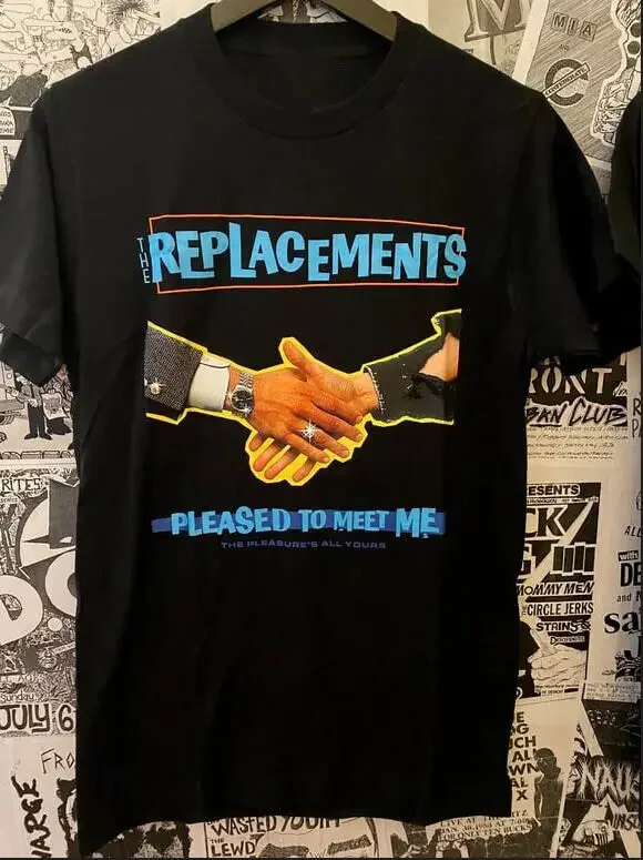 The Replacements Pleased To Meet Me Band T Shirt Black All Size Ac1464