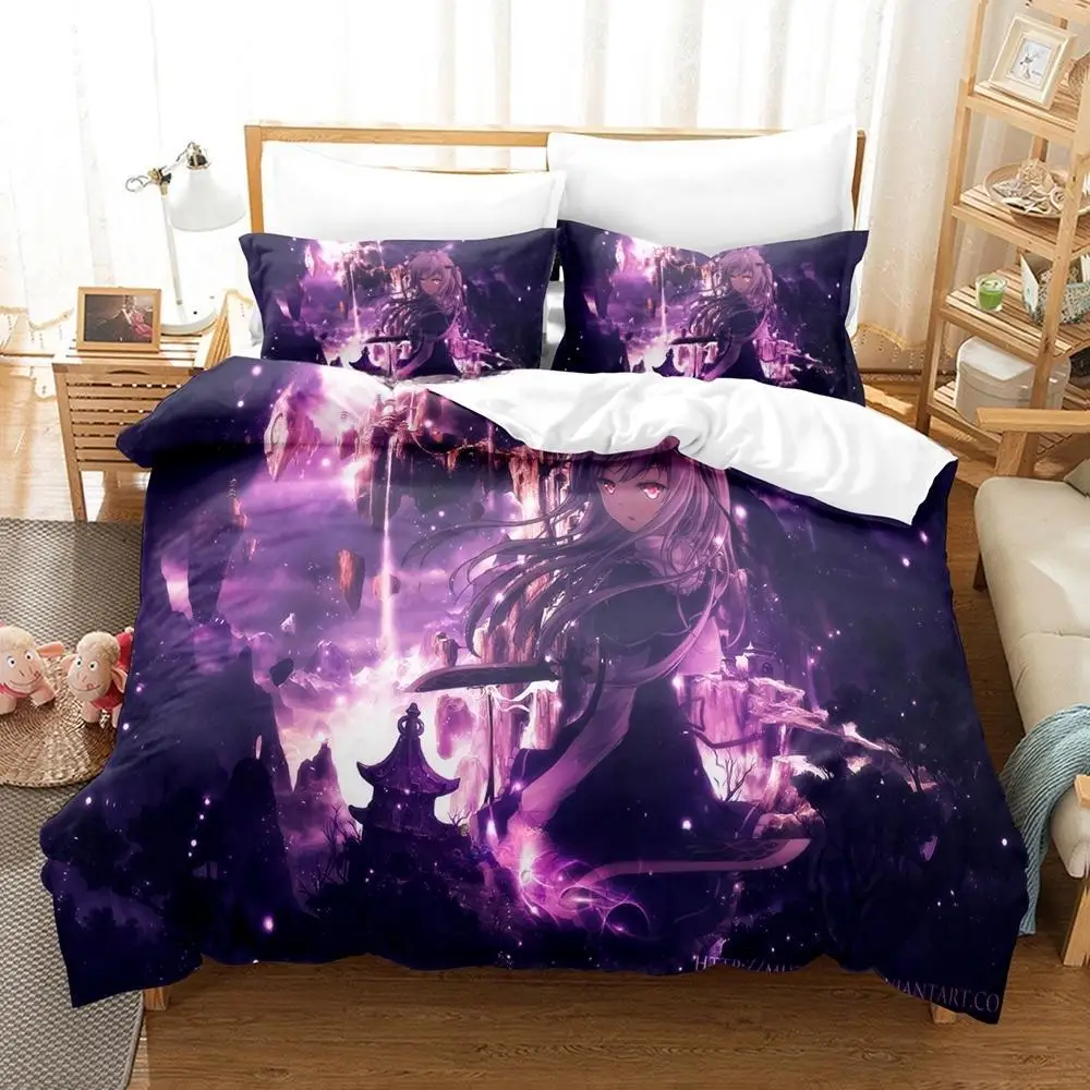 Kawaii Anime Absolute Duo Bedding Set Duvet Cover Comforter Bed Set Quilt Cover Pillowcase King Queen Twin Size Boys Girl Adult