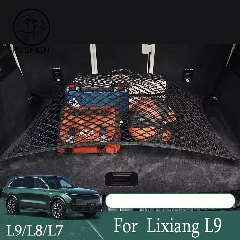 

For LIXIANG L9 L8 L7 2021 2022 2023 Car Trunk Luggage Storage Net Bag Accessories