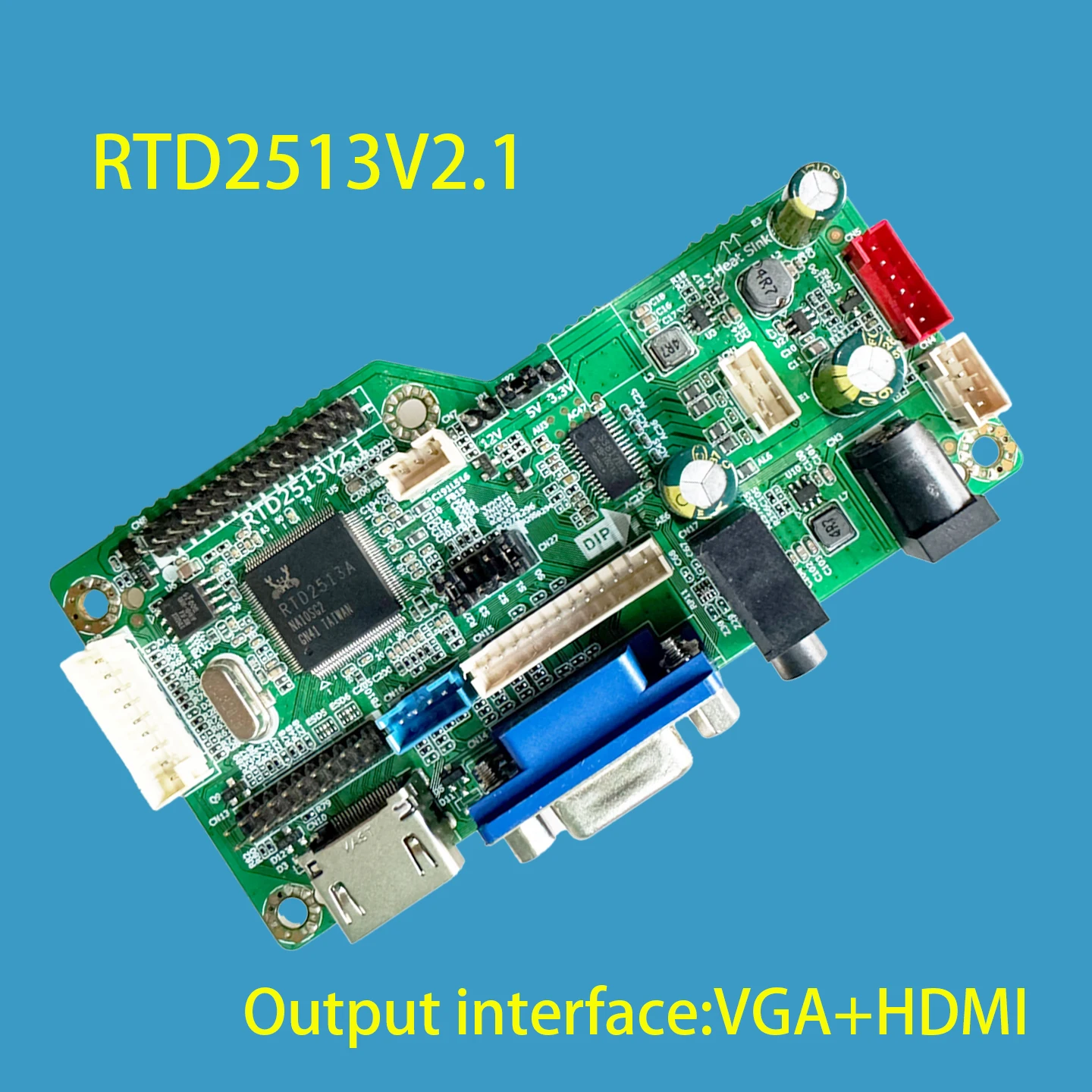 HD Driver Board RTD2513V2.1 Program-Free Display Multiple Resolutions Jump Adjustment Screen Replacement for RTD2483V1.1 RTD2668