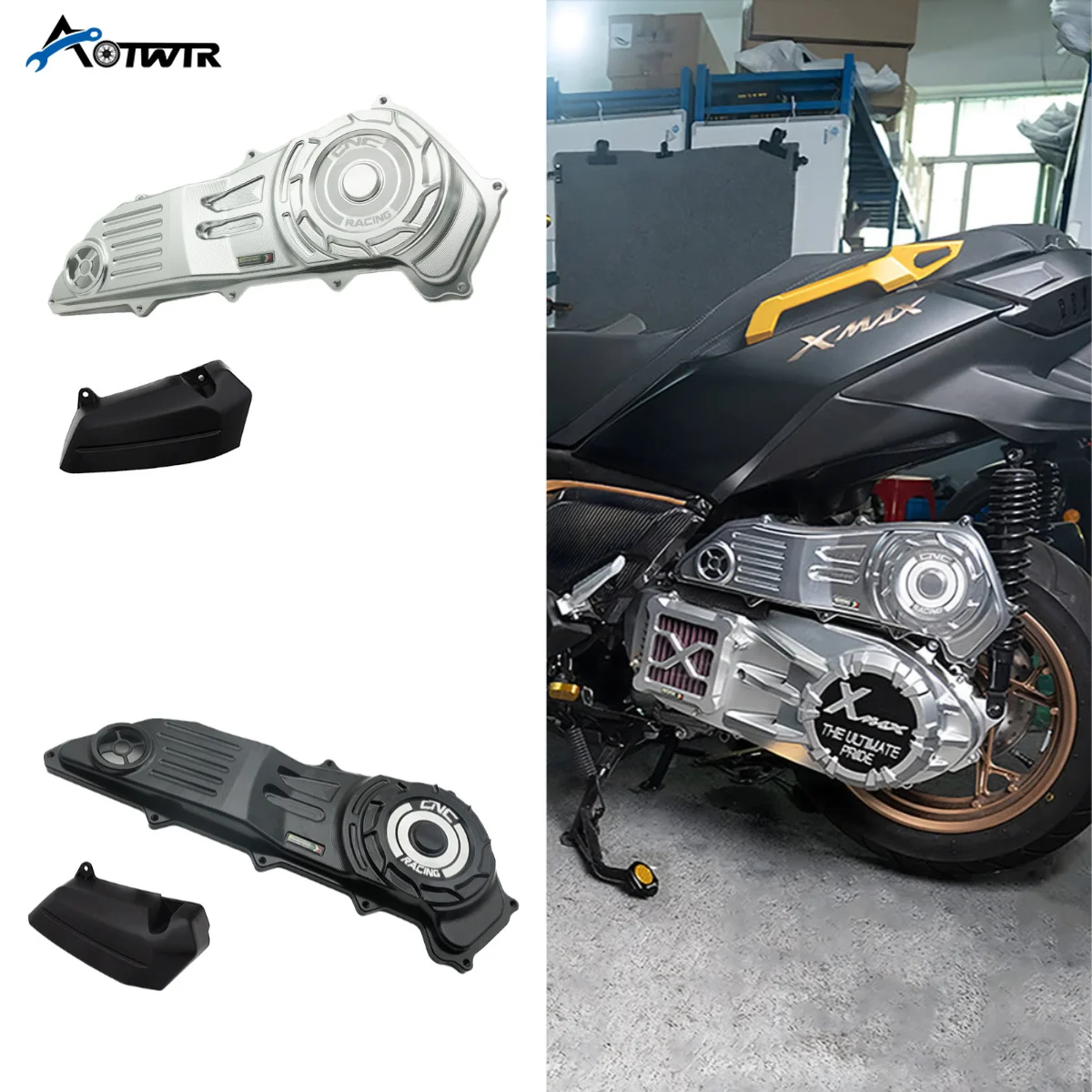 CNC RACING Aluminum Air Filter Box Cover For Yamaha XMAX300 XMAX 250 300 125 400 V1 V2 V3 2017-2026 Motorcycle Accessories