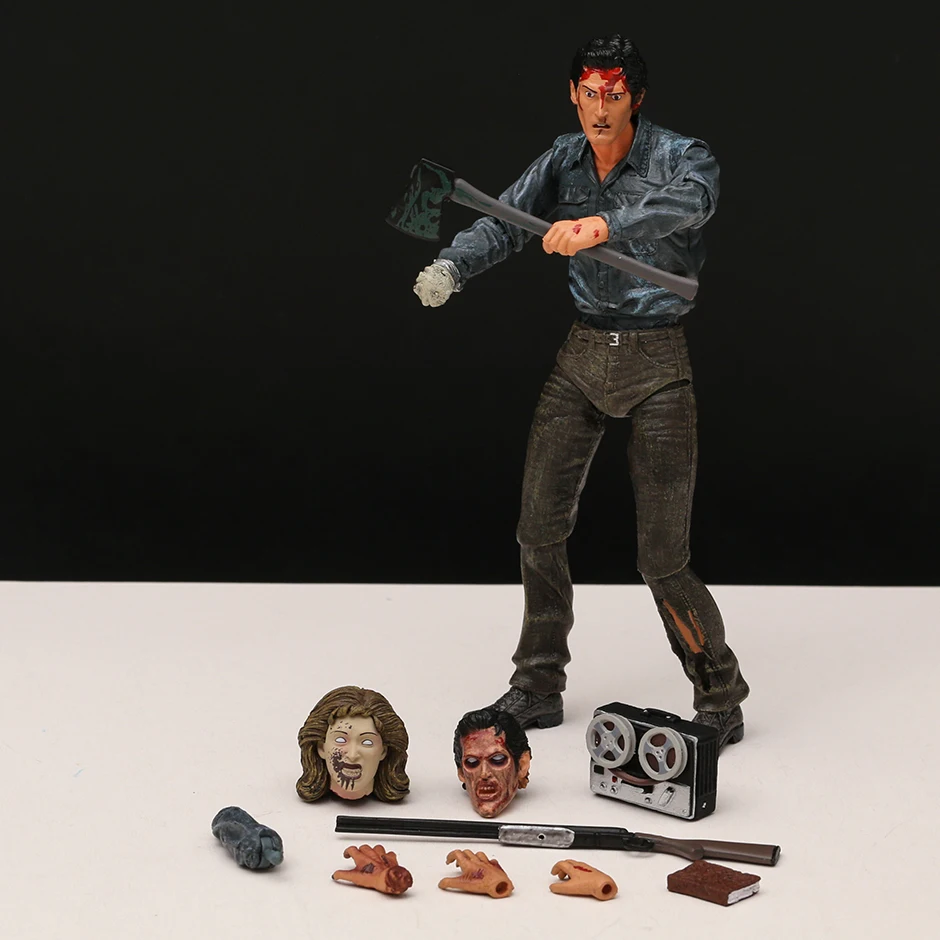 NECA Evil Dead 2 Dawn 얼티밋 애쉬 액션 피규어, 변경 가능한 액세서리 PVC 모델