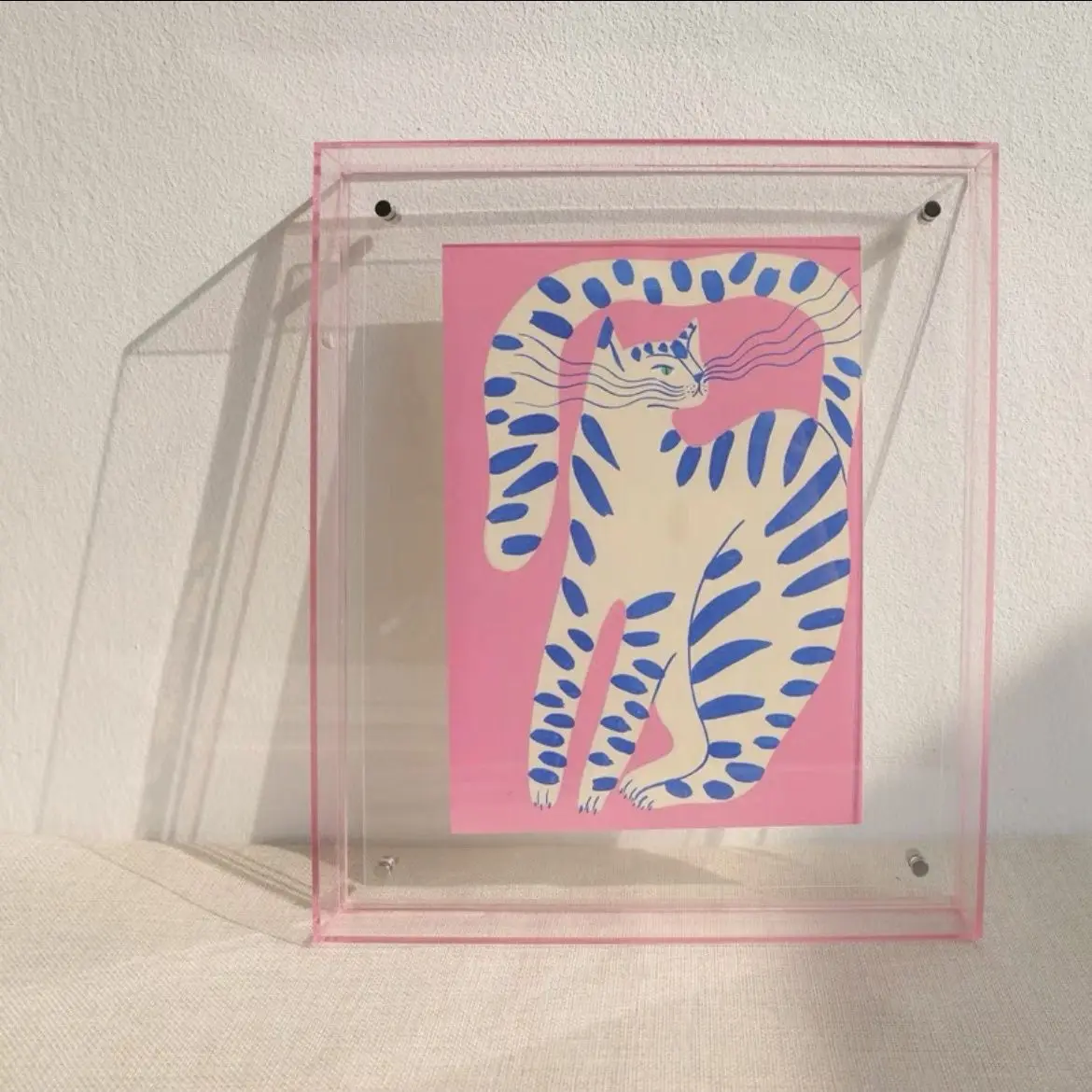 Drijvende acryl fotolijsten fotolijst voor aan de muur gemonteerd tafelblad staand decor fotolijsten neon hangend frame