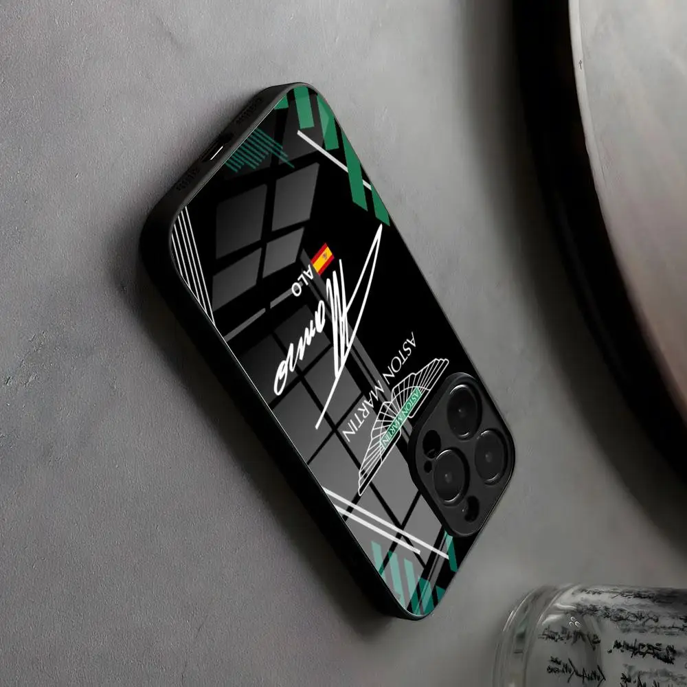 Etui na telefon Aston Martin F1 Race Team Alonso 14, szkło, do iPhone 17 Air 16 15 17, animacja japońska, 14 Pro Max 13 12 Mini 11 X XS — zdjęcie produktu 2