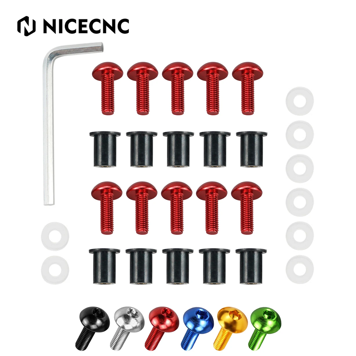 

M5 Motorcycle Bodywork Fairing Windshield Wellnuts Bolts for Honda CBR600F F2 F3 F4 F4i CBR 900 954 929 RR CBR 125R 250R CBR500R