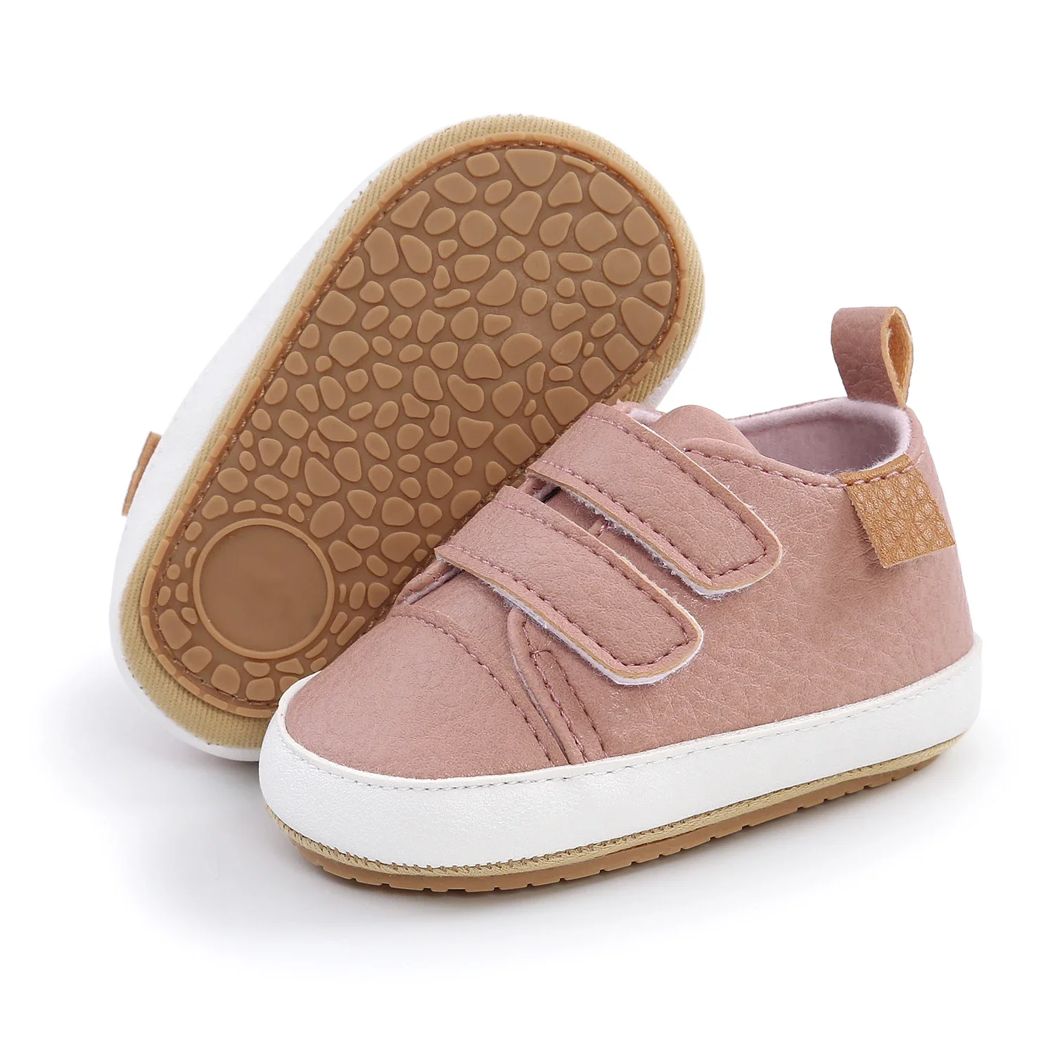 MRovior-Chaussures classiques unisexes en cuir PU pour bébé garçon et fille, mocassins pour les premiers pas des tout-petits, semelle en caoutchouc, anti-alde