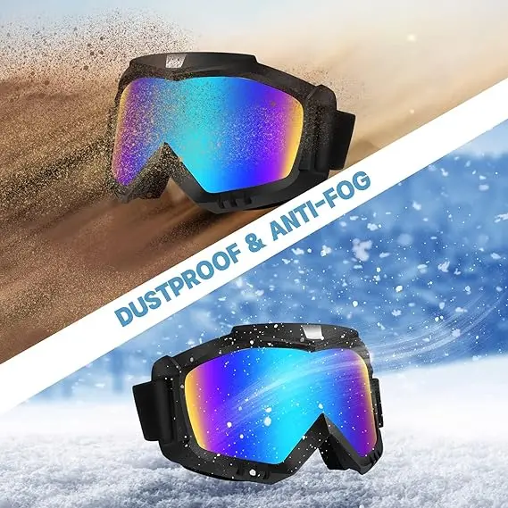 Occhiali da sci occhiali da moto da ciclismo antivento occhiali da sci da Snowboard antiappannamento invernali maschera da sci occhiali da sole tattici