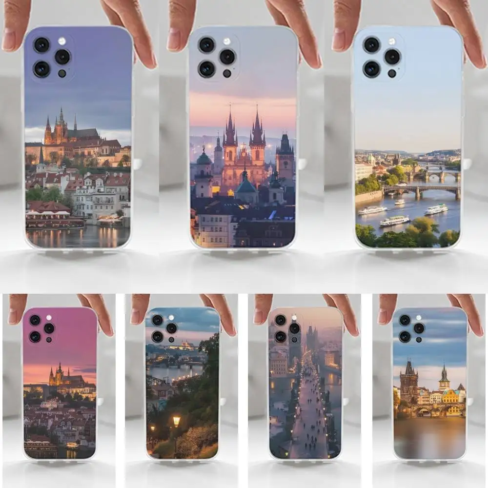 

Beautiful Republic Czech Case For iPhone 16,15,14,17,13,12,11 Plus,Pro,Max,XR,XS,X,7,8 Plus,SE,Mini,Transparent,Silicone
