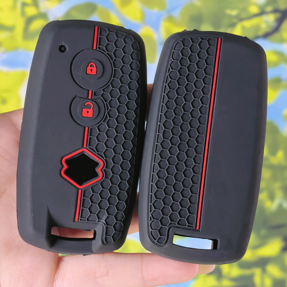 Stylish Line Design Silicone Smart Key Cover, Flexible Protective Case For Suzuki SX4 Swift Grand Vitara S-Cross XL-7 Remote Fob