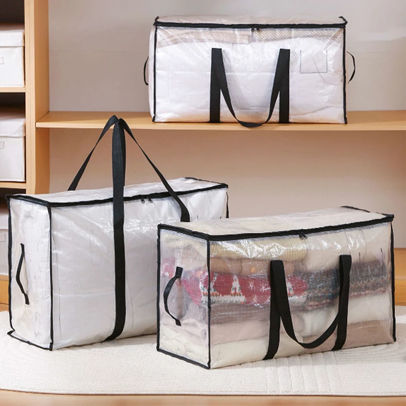Large Moving Tote Bag With Straps,Zipper And Handle Storage Bag,Reinforced Packaging Bag, Suitable For Moving,Student Apartments