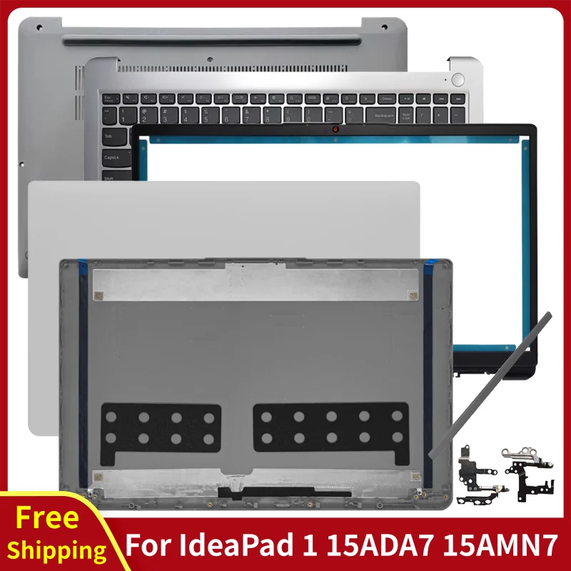 New For IdeaPad 1 15ADA7 15AMN7 LCD Rear Lid Back Cover Front Bezel US Keyboard Palmrest Bottom Case Computer Accessories Parts