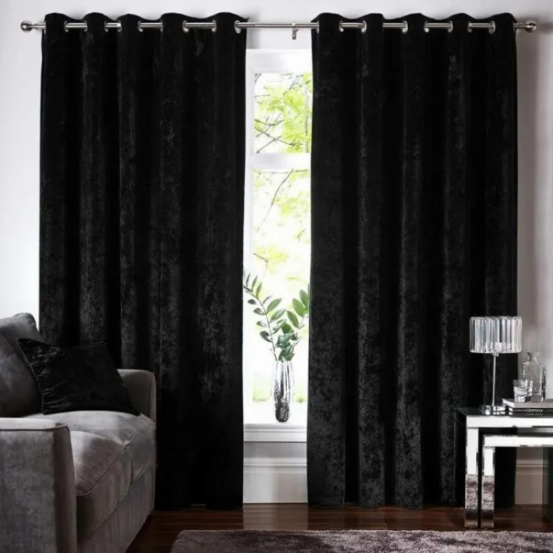 Thick Velvet Blackout Curtains Sun Protection Light Blocking Window Drapes Luxury Thermal Insulated Curtain for Bedroom Office