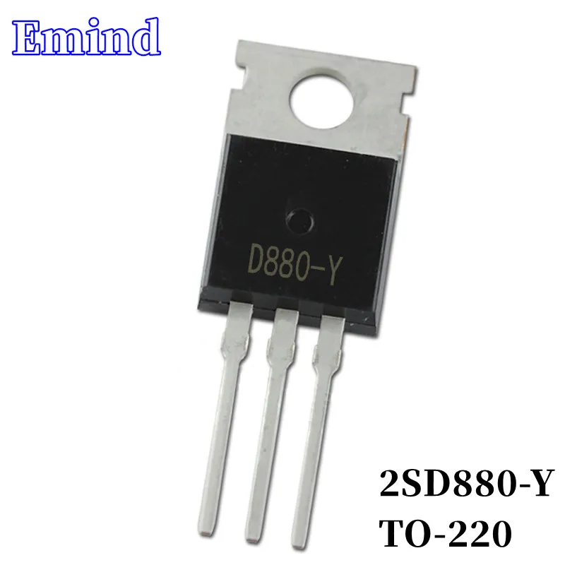 20/50/200/500/1000Pcs 2SD880-Y D880-Y D880 DIP Transistor TO-220 NPN Type 60V/3A Bipolar Switch Transistor