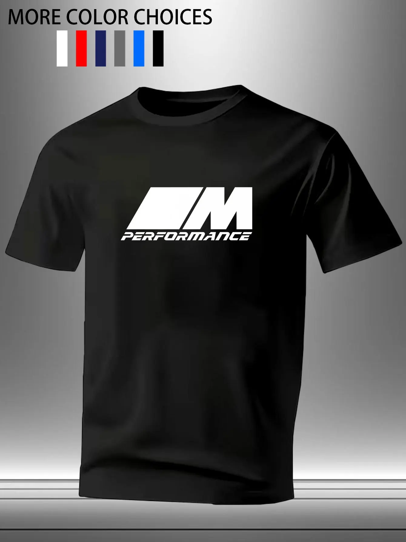 2026 Herren Schnelltrocknendes Mesh-T-Shirt mit M Performance Aufdruck, Rundhals, Kurzarm, Atmungsaktives Sport-Oberteil für Fitness, Laufen und Auto-Enthusiasten – Detail 3