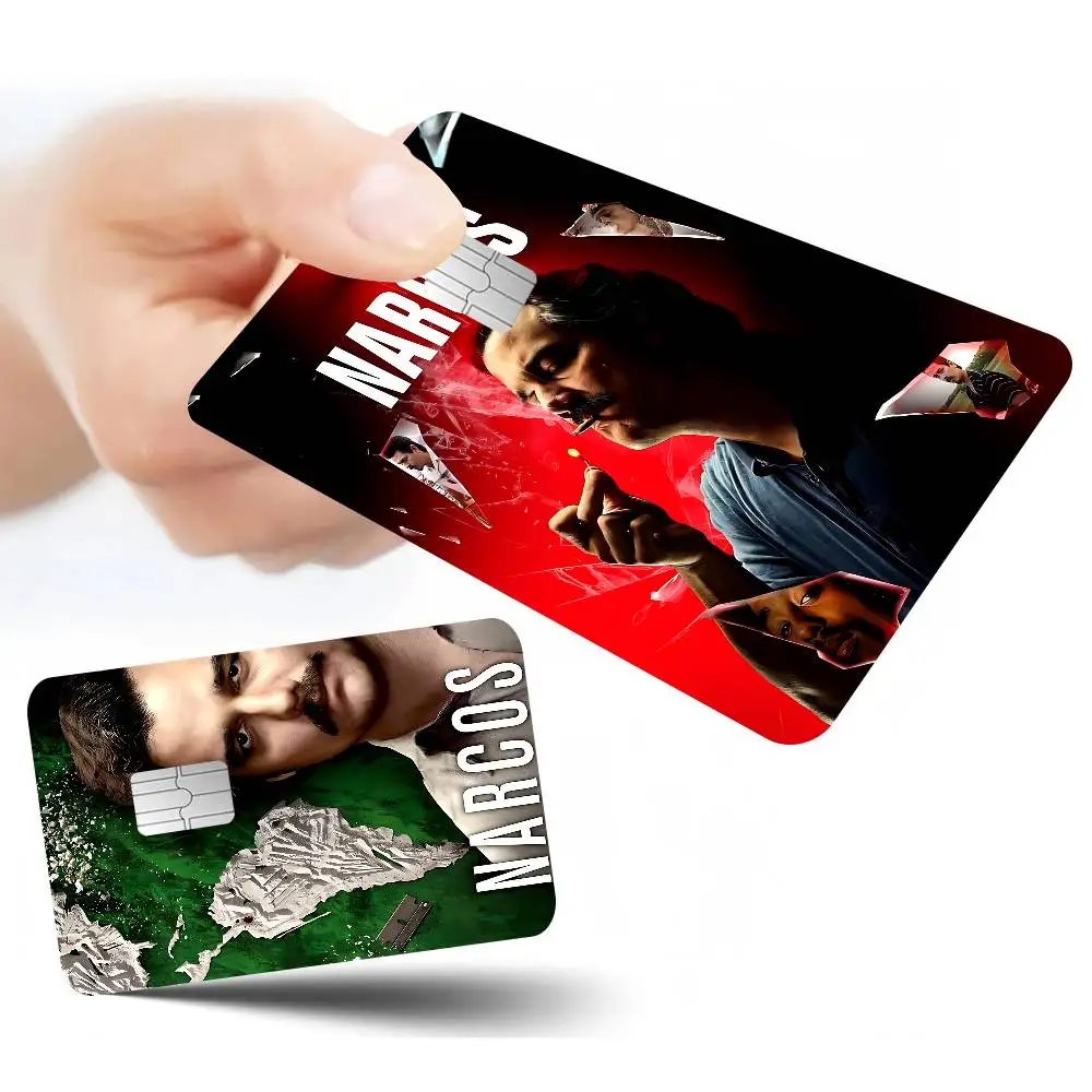 Narcos TV Series Pablo Escobar Game Film Cover Sticker Case for Small Chip Credit Debit Card Front Side