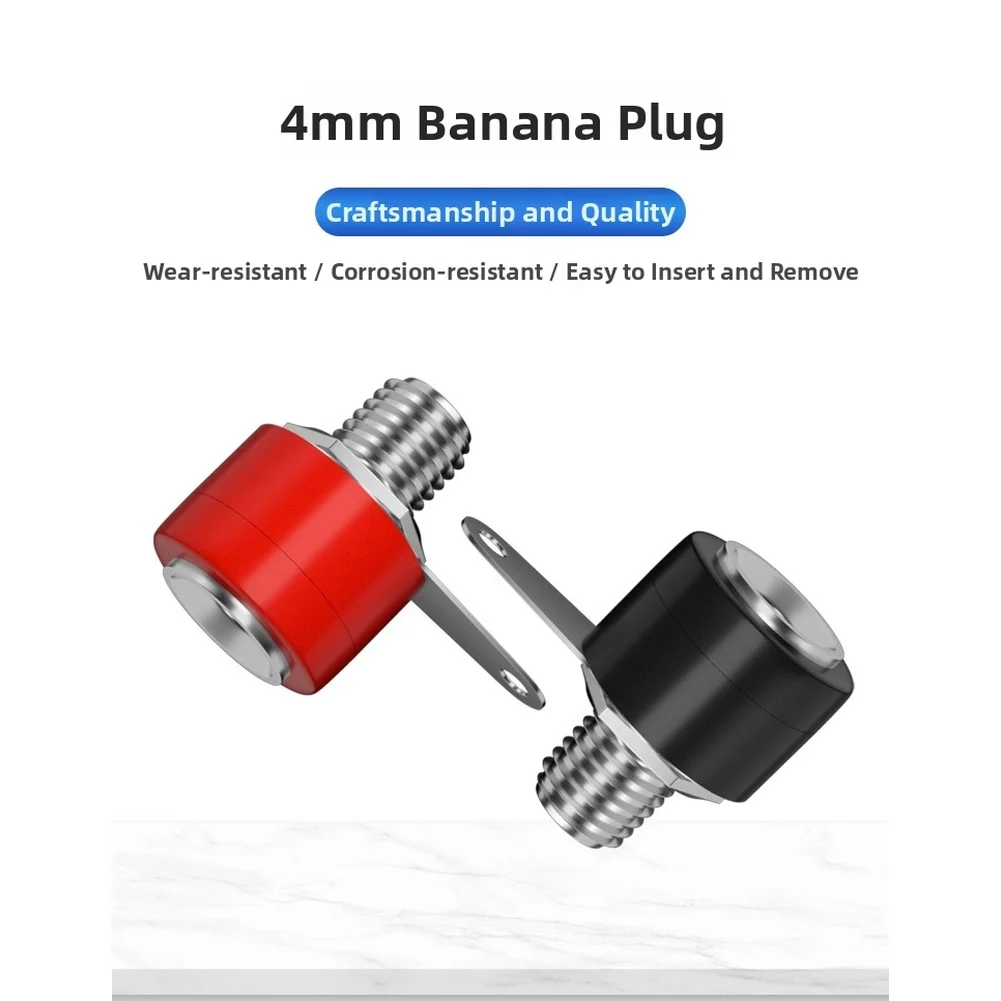 10pcs 4mm Nickel Plated Banana Socket Panel Mount Connector For Electrical Equipment Supplies Easy To Install