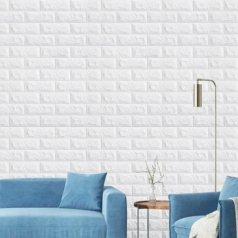 Wallpaper for Home Wall Decoration 3D Brick Self Adhesive Vinyl Wallpaper Soft Foam Base Wall Sticker for Bedroom Living Room view 2