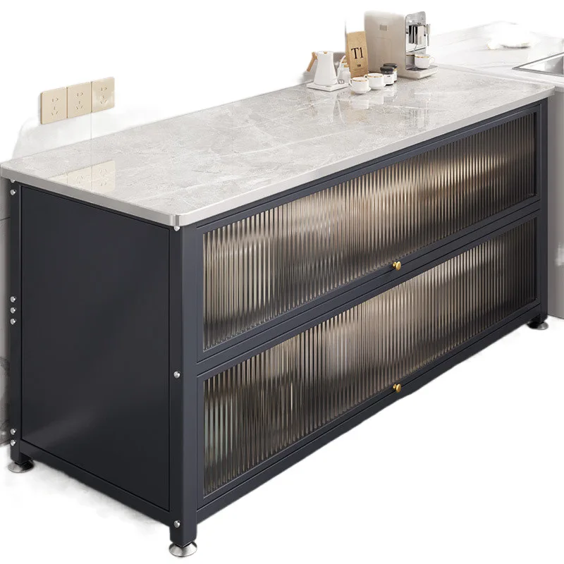 

Slate side cabinets, modern minimalist kitchen lockers
