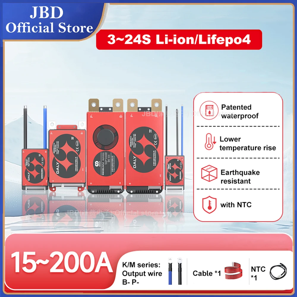 DALY Lithium Battery Protection Board Temp NTC 3S 4S 12V 24V 48V 13S 16S 24S 60V 72V Li-ion Lifepo4 BMS UPS Home Storage Solar